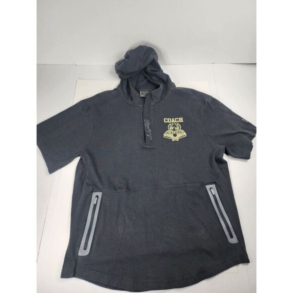 Rawlings Men's Gold Collection 1/2‎ Zip Short Sleeve HoodieSize L Large